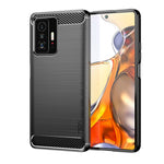Custodia morbida per telefono in TPU in fibra di carbonio spazzolata serie MOFI Gentleness, For Xiaomi Redmi Note11 / Poco M4 Pro 5G, For Xiaomi Redmi Note11 Pro / Note 11 Pro+, For Xiaomi Redmi 10 / 10 Prime, For Xiaomi Mi 11T / 11T Pro