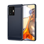 Custodia morbida per telefono in TPU in fibra di carbonio spazzolata serie MOFI Gentleness, For Xiaomi Redmi Note11 / Poco M4 Pro 5G, For Xiaomi Redmi Note11 Pro / Note 11 Pro+, For Xiaomi Redmi 10 / 10 Prime, For Xiaomi Mi 11T / 11T Pro