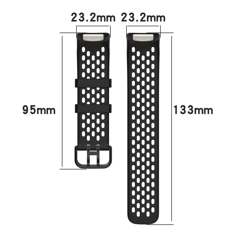 Cinturino traspirante in gel di silice monocromatico, For Fitbit Charge 5