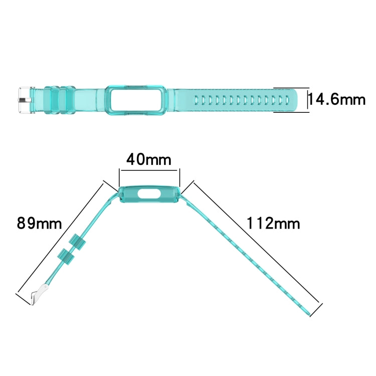 Cinturino integrato in silicone trasparente, For Fitbit Luxe, For Fitbit inspire 2, For Fitbit inspire HR