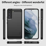 Custodia morbida in TPU in fibra di carbonio con trama spazzolata serie MOFI Gentleness, For Samsung Galaxy S22 5G, For Samsung Galaxy S22+ 5G, For Samsung Galaxy S22 Ultra 5G, For Samsung Galaxy A13 5G, For Samsung Galaxy M52 5G