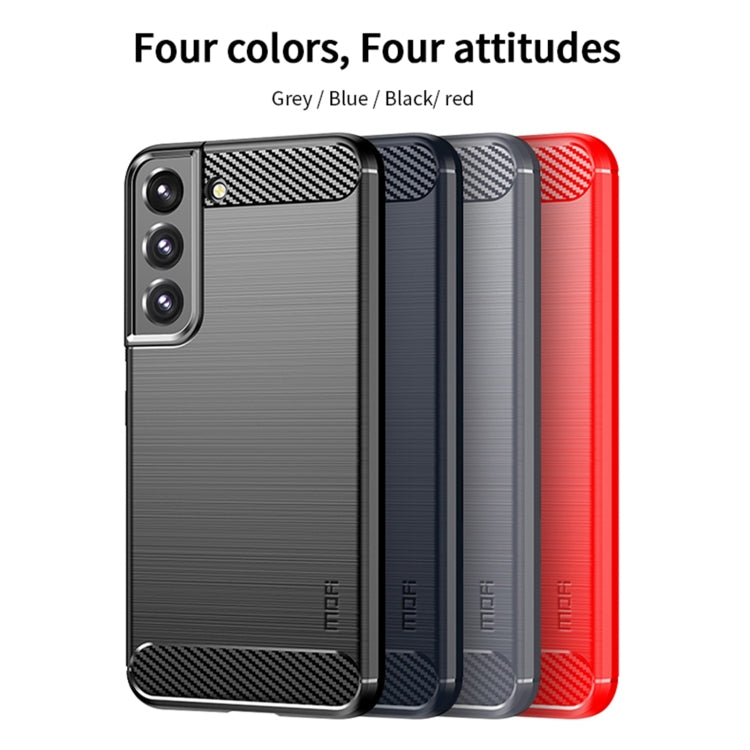 Custodia morbida in TPU in fibra di carbonio con trama spazzolata serie MOFI Gentleness, For Samsung Galaxy S22 5G, For Samsung Galaxy S22+ 5G, For Samsung Galaxy S22 Ultra 5G, For Samsung Galaxy A13 5G, For Samsung Galaxy M52 5G