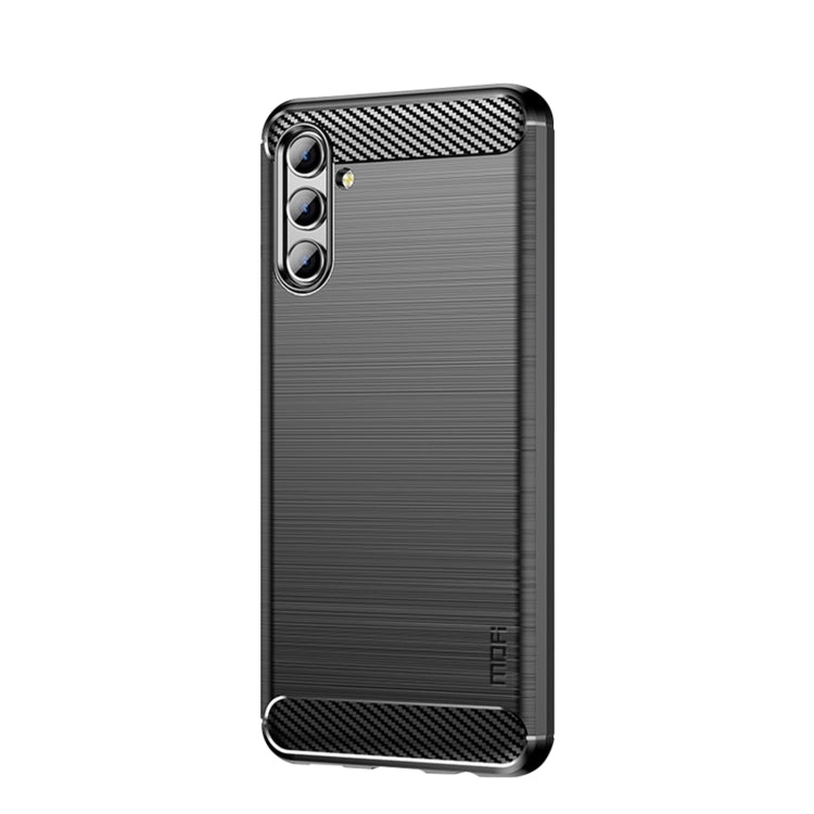 Custodia morbida in TPU in fibra di carbonio con trama spazzolata serie MOFI Gentleness, For Samsung Galaxy S22 5G, For Samsung Galaxy S22+ 5G, For Samsung Galaxy S22 Ultra 5G, For Samsung Galaxy A13 5G, For Samsung Galaxy M52 5G