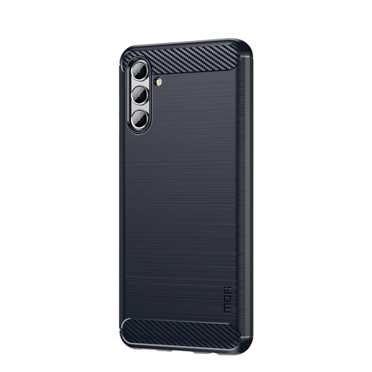 Custodia morbida in TPU in fibra di carbonio con trama spazzolata serie MOFI Gentleness, For Samsung Galaxy S22 5G, For Samsung Galaxy S22+ 5G, For Samsung Galaxy S22 Ultra 5G, For Samsung Galaxy A13 5G, For Samsung Galaxy M52 5G