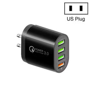 QC-04 QC3.0 + 3 x USB 2.0 Caricabatterie multiporta per tablet cellulare, spina USA, US Plug