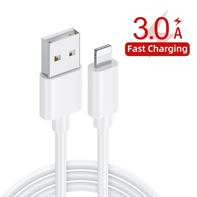 QC-04 QC3.0 + 3 caricabatterie multiporta USB 2.0 con cavo dati da USB a 8 pin da 3 A, spina americana, US Plug + 8 Pin Cable