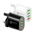 Caricabatterie QC3.0 30W con 3 porte USB e cavo dati