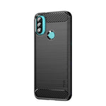 Custodia morbida in TPU in fibra di carbonio con trama spazzolata serie MOFI Gentleness, For Motorola Moto E20 / E30 / E40, For Motorola Moto G Pure 2021, For Nokia XR20