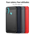 Custodia morbida in TPU in fibra di carbonio con trama spazzolata serie MOFI Gentleness, For Motorola Moto E20 / E30 / E40, For Motorola Moto G Pure 2021, For Nokia XR20