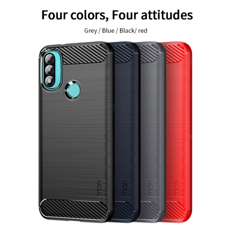 Custodia morbida in TPU in fibra di carbonio con trama spazzolata serie MOFI Gentleness, For Motorola Moto E20 / E30 / E40, For Motorola Moto G Pure 2021, For Nokia XR20