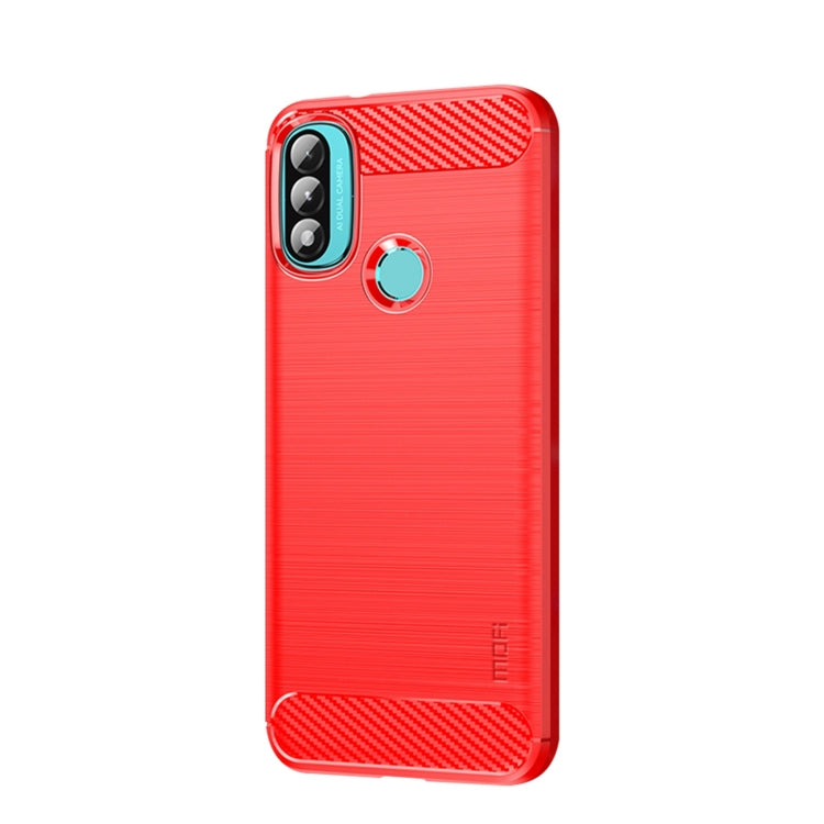 Custodia morbida in TPU in fibra di carbonio con trama spazzolata serie MOFI Gentleness, For Motorola Moto E20 / E30 / E40, For Motorola Moto G Pure 2021, For Nokia XR20