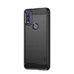 Custodia morbida in TPU in fibra di carbonio con trama spazzolata serie MOFI Gentleness, For Motorola Moto E20 / E30 / E40, For Motorola Moto G Pure 2021, For Nokia XR20