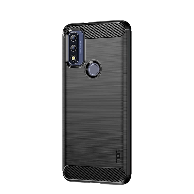 Custodia morbida in TPU in fibra di carbonio con trama spazzolata serie MOFI Gentleness, For Motorola Moto E20 / E30 / E40, For Motorola Moto G Pure 2021, For Nokia XR20
