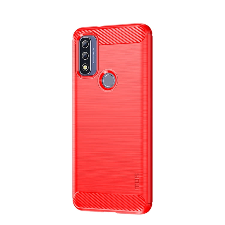 Custodia morbida in TPU in fibra di carbonio con trama spazzolata serie MOFI Gentleness, For Motorola Moto E20 / E30 / E40, For Motorola Moto G Pure 2021, For Nokia XR20