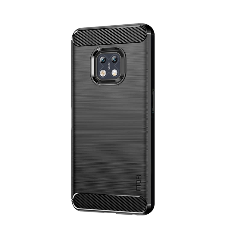 Custodia morbida in TPU in fibra di carbonio con trama spazzolata serie MOFI Gentleness, For Motorola Moto E20 / E30 / E40, For Motorola Moto G Pure 2021, For Nokia XR20