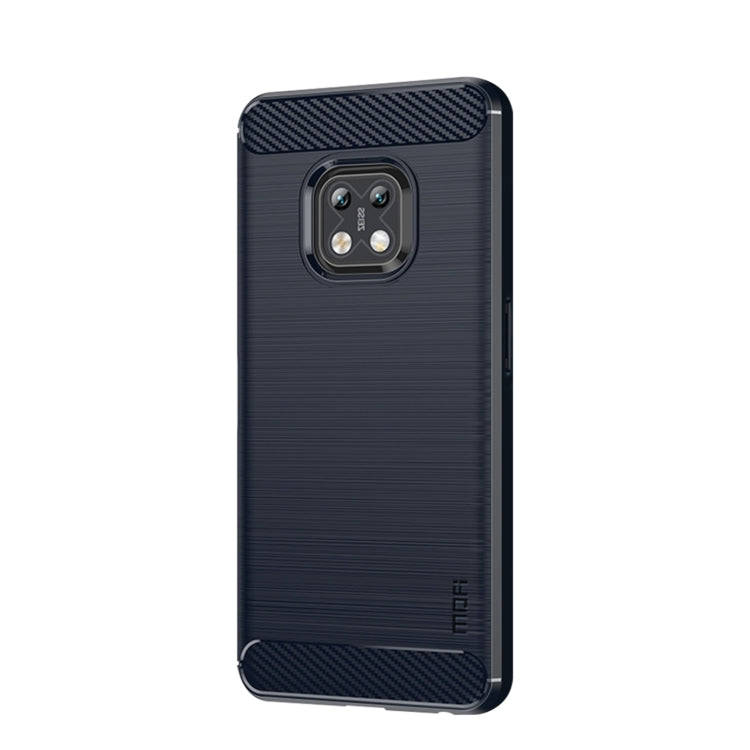 Custodia morbida in TPU in fibra di carbonio con trama spazzolata serie MOFI Gentleness, For Motorola Moto E20 / E30 / E40, For Motorola Moto G Pure 2021, For Nokia XR20
