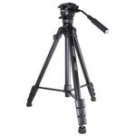 YUNTENG VCT-999 Supporto per treppiede in alluminio da 2 m con testa di smorzamento della resistenza del fluido, VCT-999