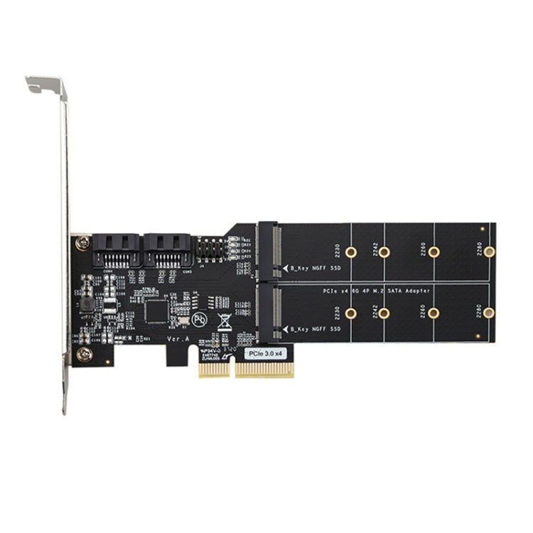 Scheda adattatore SATA3.0 PCIE3.0 a 2 porte M.2 (B-KEY).