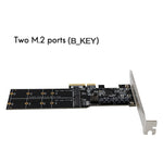 Scheda adattatore SATA3.0 PCIE3.0 a 2 porte M.2 (B-KEY).