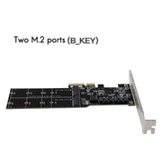 Scheda adattatore SATA3.0 PCIE3.0 a 2 porte M.2 (B-KEY).