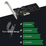 Scheda adattatore SATA3.0 PCIE3.0 a 2 porte M.2 (B-KEY).