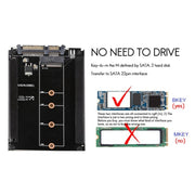 Scheda di espansione da M.2 a SATA3.0 Adattatore a 22 pin Scheda di conversione interfaccia SSD da 2,5 pollici