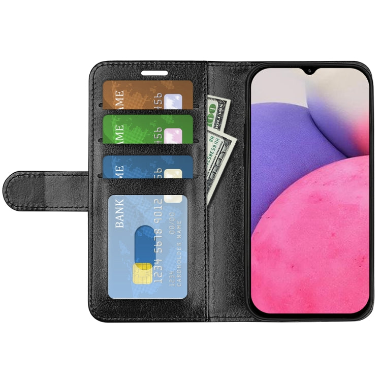 Per Samsung Galaxy A53 5G R64 Texture Custodia in pelle orizzontale a conchiglia con supporto e slot per schede e portafogli e cornice per foto, For Samsung Galaxy A33 5G