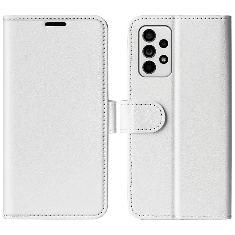 Per Samsung Galaxy A53 5G R64 Texture Custodia in pelle orizzontale a conchiglia con supporto e slot per schede e portafogli e cornice per foto, For Samsung Galaxy A33 5G