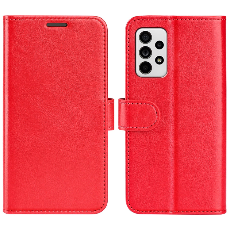 Per Samsung Galaxy A53 5G R64 Texture Custodia in pelle orizzontale a conchiglia con supporto e slot per schede e portafogli e cornice per foto, For Samsung Galaxy A33 5G