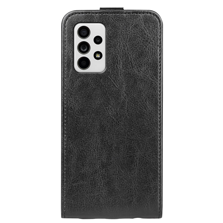 Per Samsung Galaxy A33 5G R64 Texture Custodia in pelle verticale a conchiglia con slot per schede e cornice per foto, For Samsung Galaxy A33 5G
