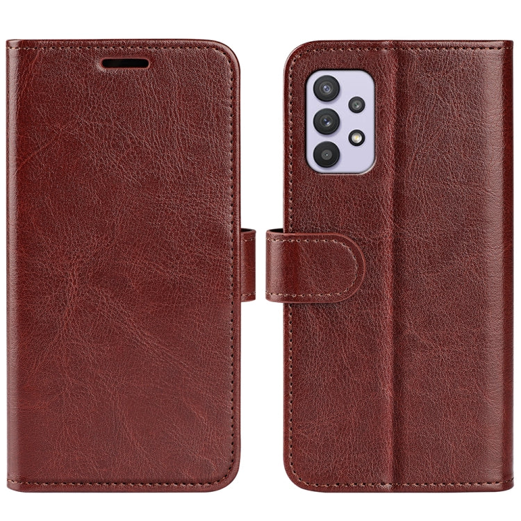 Per Samsung Galaxy A53 5G R64 Texture Custodia in pelle orizzontale a conchiglia con supporto e slot per schede e portafogli e cornice per foto, For Samsung Galaxy A53 5G
