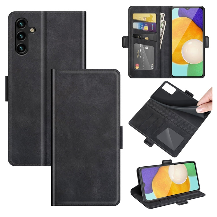 Per Samsung Galaxy A13 5G Custodia in pelle a vibrazione orizzontale con fibbia magnetica a doppio lato con supporto, slot per carte e portafoglio, For Samsung Galaxy A13 5G