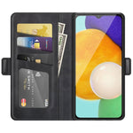 Per Samsung Galaxy A13 5G Custodia in pelle a vibrazione orizzontale con fibbia magnetica a doppio lato con supporto, slot per carte e portafoglio, For Samsung Galaxy A13 5G