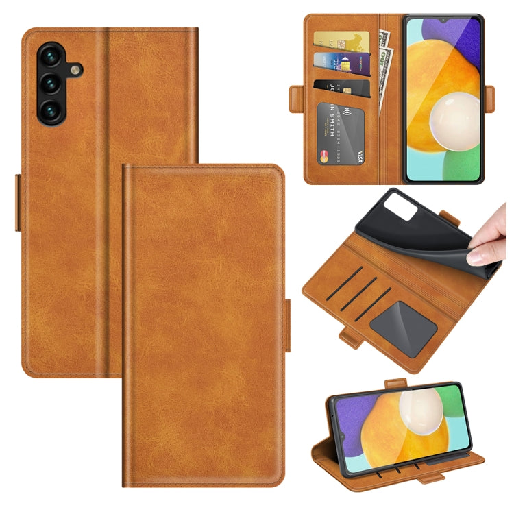 Per Samsung Galaxy A13 5G Custodia in pelle a vibrazione orizzontale con fibbia magnetica a doppio lato con supporto, slot per carte e portafoglio, For Samsung Galaxy A13 5G