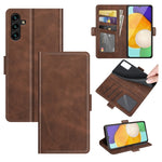 Per Samsung Galaxy A13 5G Custodia in pelle a vibrazione orizzontale con fibbia magnetica a doppio lato con supporto, slot per carte e portafoglio, For Samsung Galaxy A13 5G