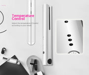 K-SKIN Piastra per capelli ricaricabile portatile Bigodino Strumento per lo styling in ferro ceramico Temperatura regolabile senza fili Calore veloce