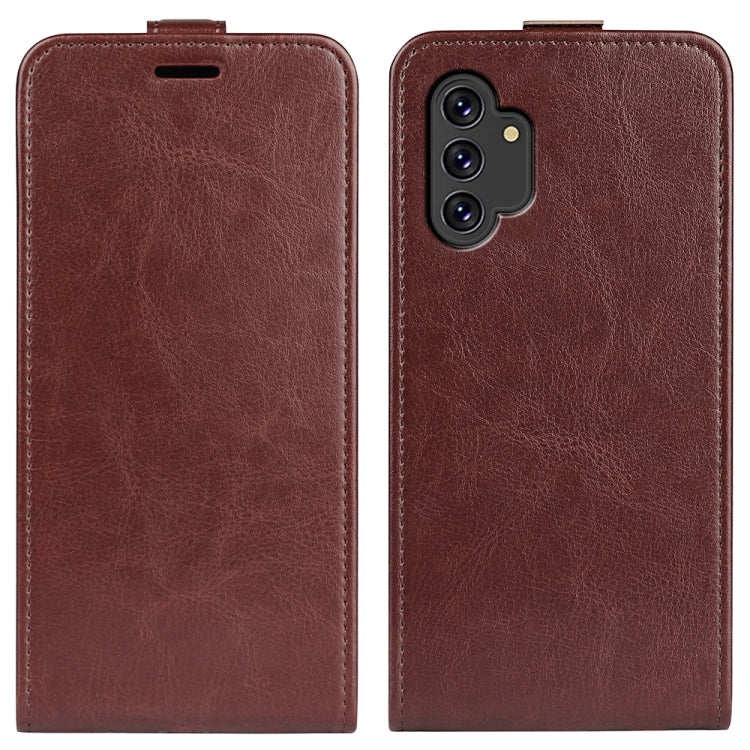 Per Samsung Galaxy A13 4G R64 Texture Custodia in pelle verticale a conchiglia con slot per schede e cornice per foto, For Samsung Galaxy A13 4G