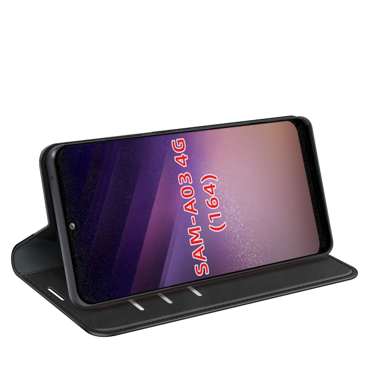 Custodia in pelle magnetica retro-pelle per Samsung Galaxy A03 da 164 mm con supporto, slot per schede e portafoglio, For Samsung Galaxy A03 164mm