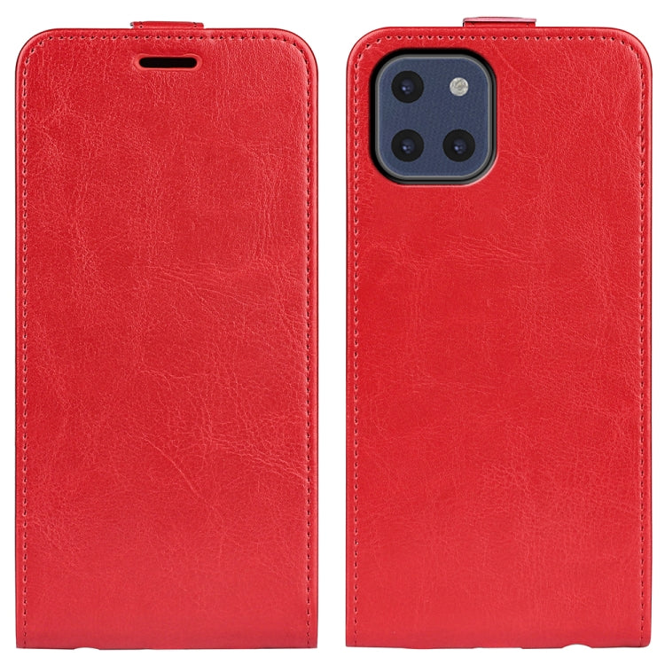 Per Samsung Galaxy A03 166mm R64 Texture Custodia in pelle verticale con slot per schede e cornice per foto, For Samsung Galaxy A03 166mm