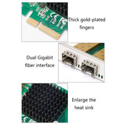 Scheda di rete in fibra ottica da PCIE Ethernet a doppia porta da 1000 Mbps