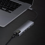 Adattatore USB-C 5 in 1 con HDMI, RJ45, USB 3.0 e PD