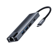 Adattatore USB 5 in 1 da tipo C a RJ45+USB 3.0 x 2+PD+HUB HDMI, RJ45+USB3.0 x 2+PD+HDMI