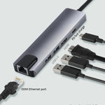 Adattatore USB-C 5 in 1 con HDMI, RJ45, USB 3.0 e PD