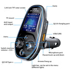 BT29 Schermo a colori per auto Lettore Mp3 multifunzionale Adattatore Bluetooth per scheda Aux Out multilingue, BT29