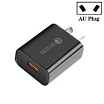Caricabatterie rapido USB 3A CA-25 QC3.0 per telefono cellulare, spina AU, AU Plug