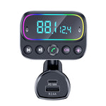 T67 Bluetooth 5.0 Lettore musicale MP3 per auto Trasmettitore modulatore FM Adattatore AUX wireless Vivavoce, T67