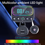 T67 Bluetooth 5.0 Lettore musicale MP3 per auto Trasmettitore modulatore FM Adattatore AUX wireless Vivavoce, T67