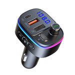 Trasmettitore FM Bluetooth per auto T65 Caricatore doppio USB Type-C QC3.0, T65