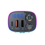 Trasmettitore FM Bluetooth per auto T65 Caricatore doppio USB Type-C QC3.0, T65