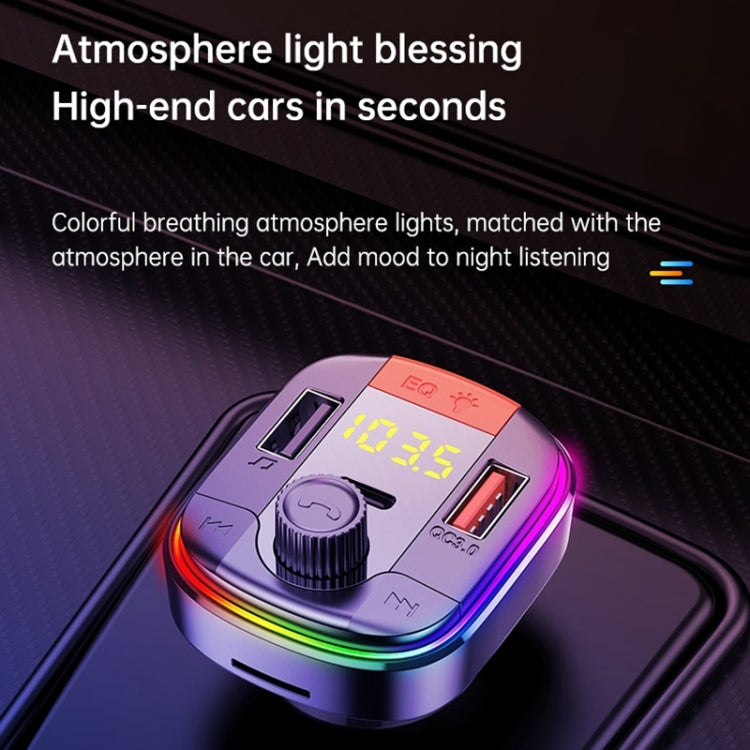 Trasmettitore FM Bluetooth per auto T832 Lettore MP3 leggero colorato Potente caricabatterie rapido QC3.0, T832